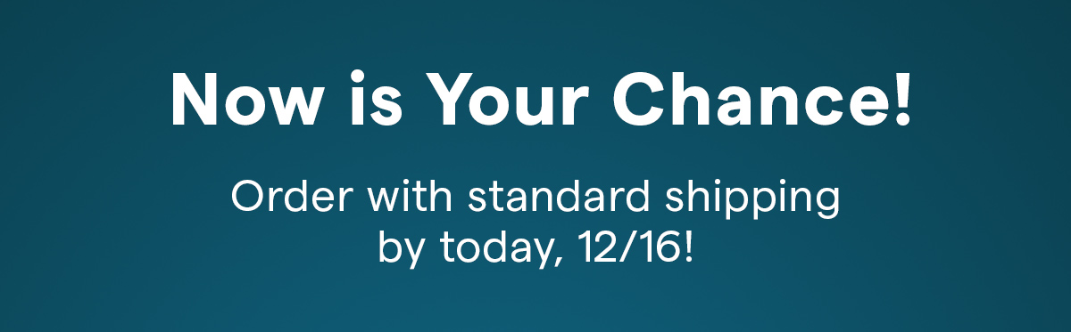 now is your chance to order and receive in time for christmas