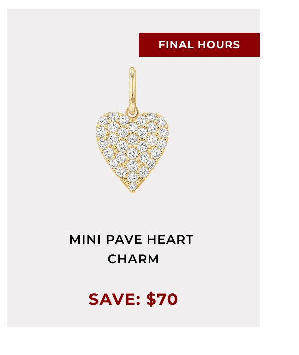 Mini Pave Heart Charm