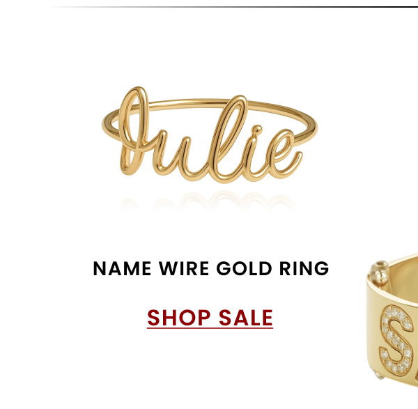 Name Wire Gold Ring