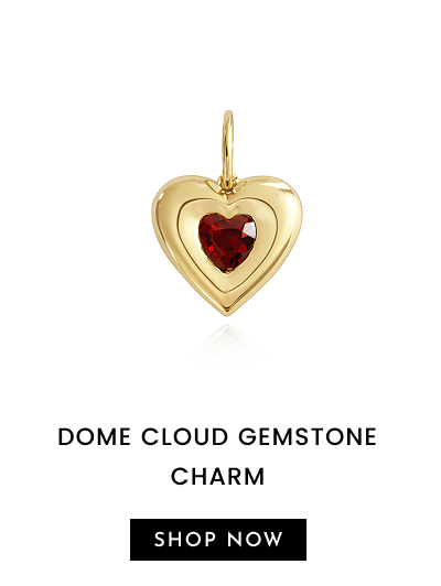Dome Cloud Gemstone Charm