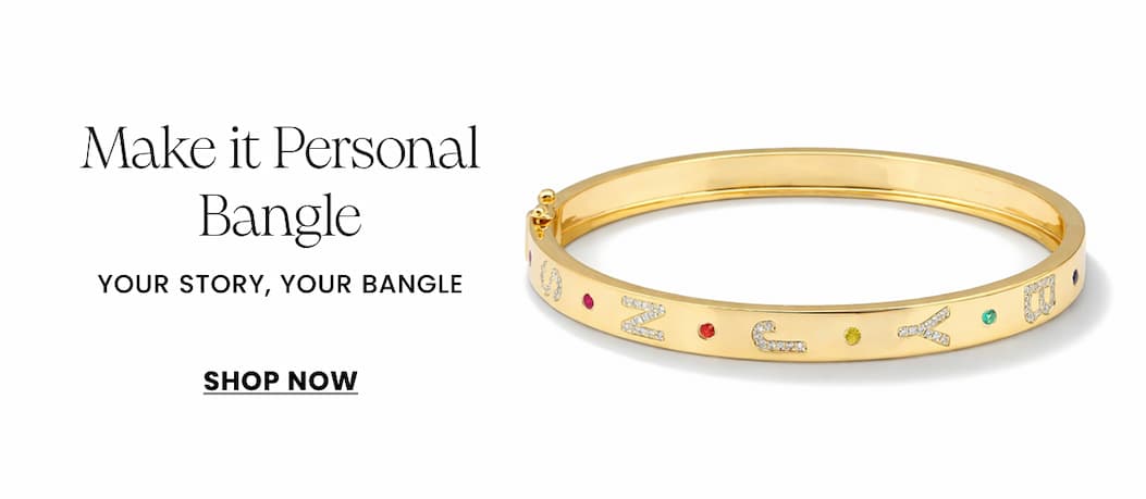 Two Disorganized Diamond Double Row Bangle. The controlled chaos everyone's obsessed with.