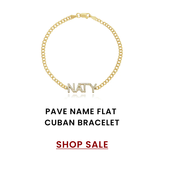 Pave Name Flat Cuban Bracelet