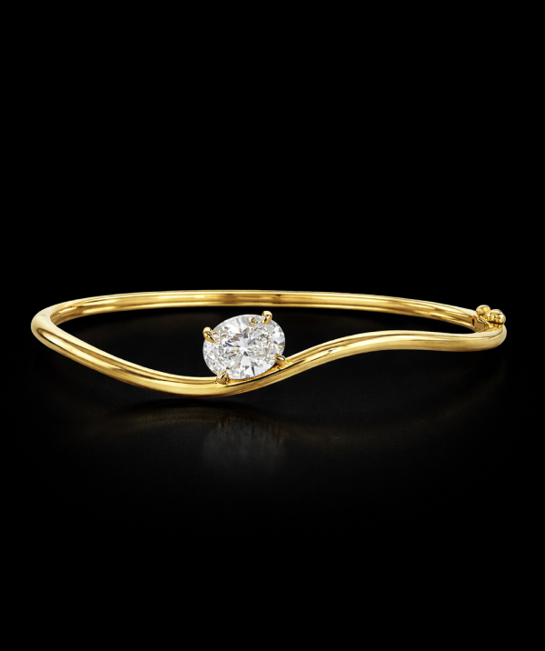 Gold Wave Stackable Lab Diamond