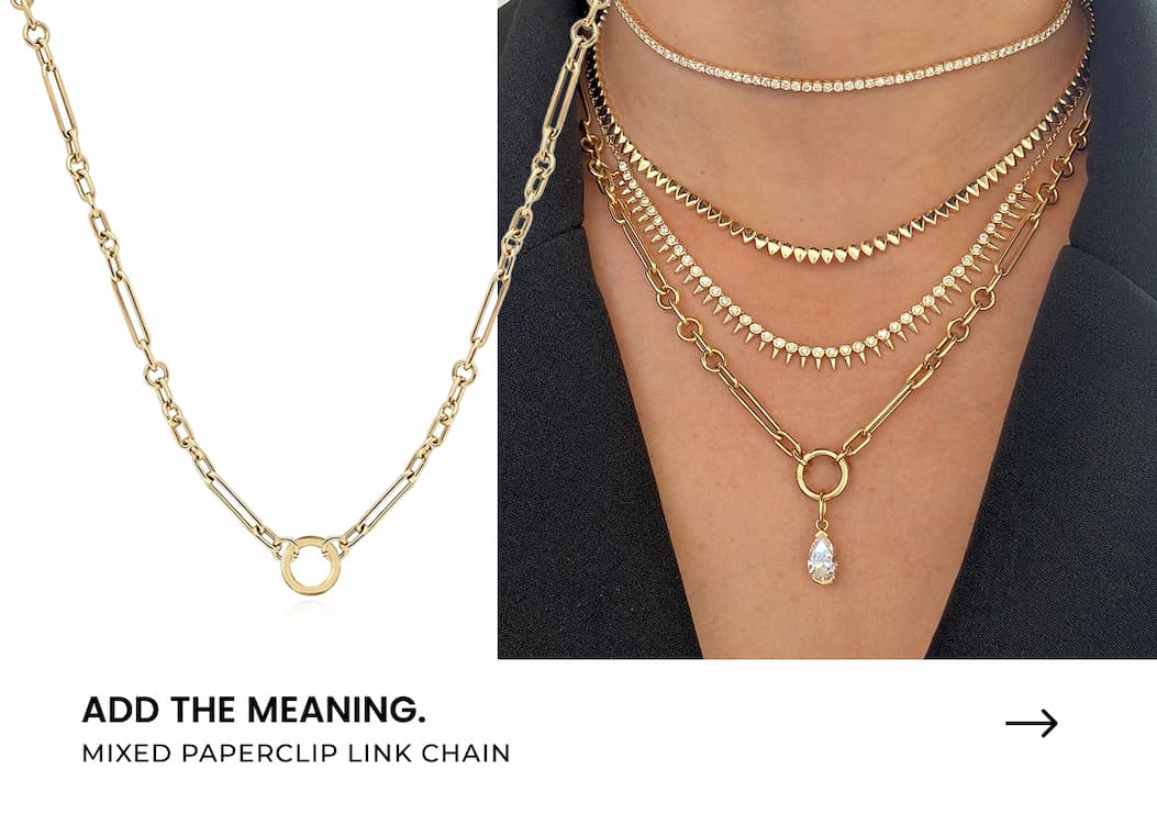 Mixed Paperclip Link Chain