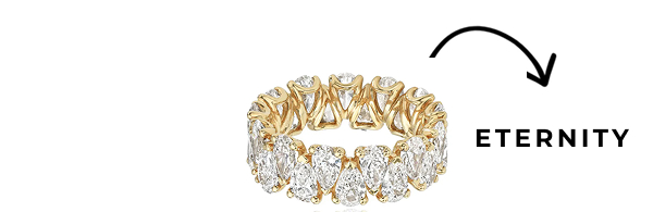Pear Cut Diamond Eternity Ring