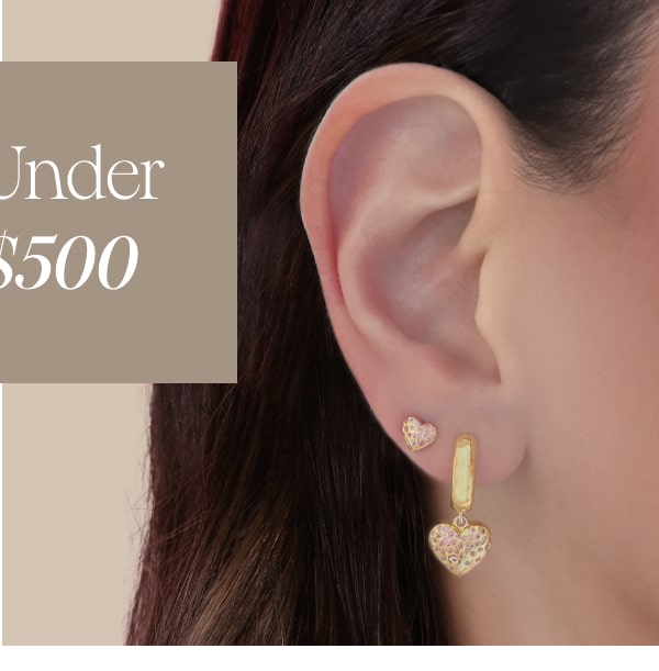 Petite Dripping Scattered Heart Studs