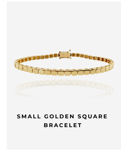 Small Golden Square Bracelet