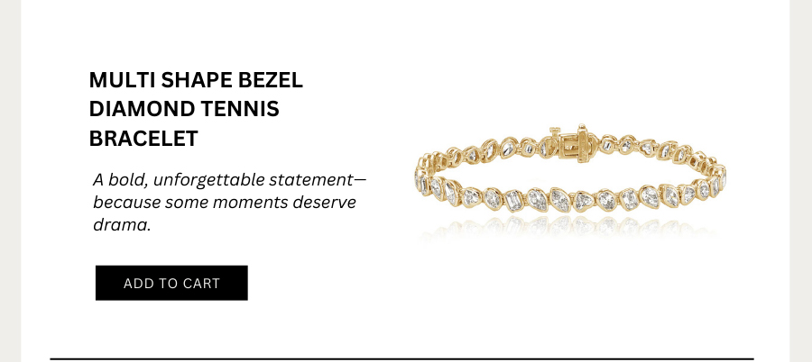 Multi Shape Bezel Diamond Tennis Bracelet