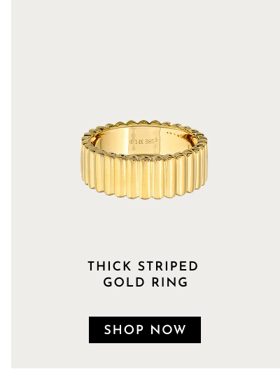 Thick Striped Gold Ring