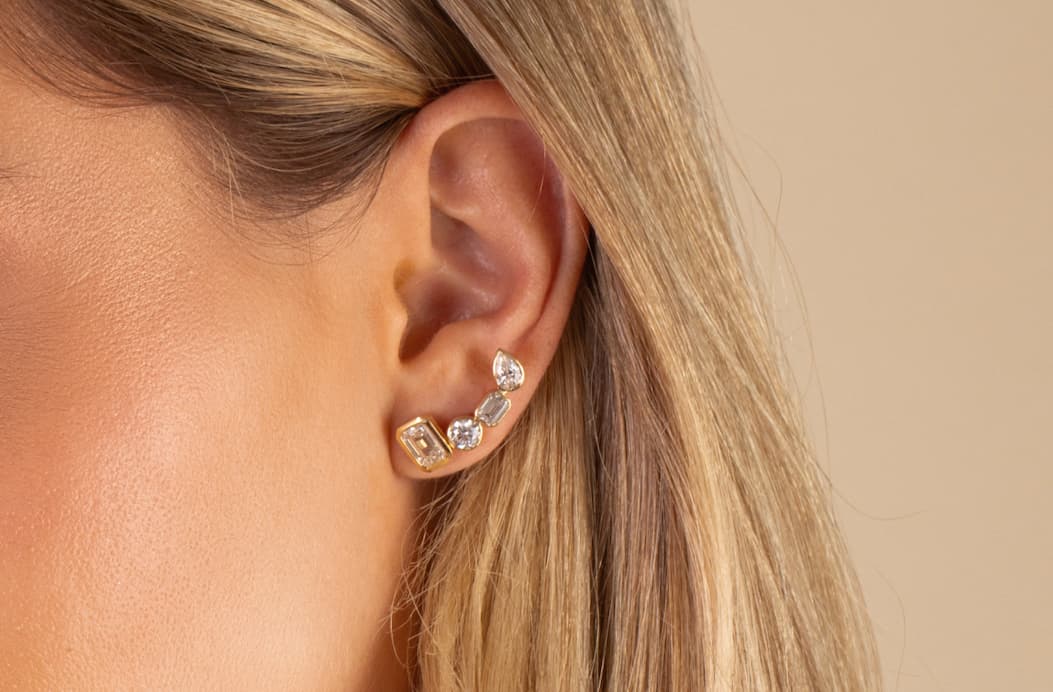 Inlay Diamond Bangle. Flush-set diamonds. The cleanest bangle we make.