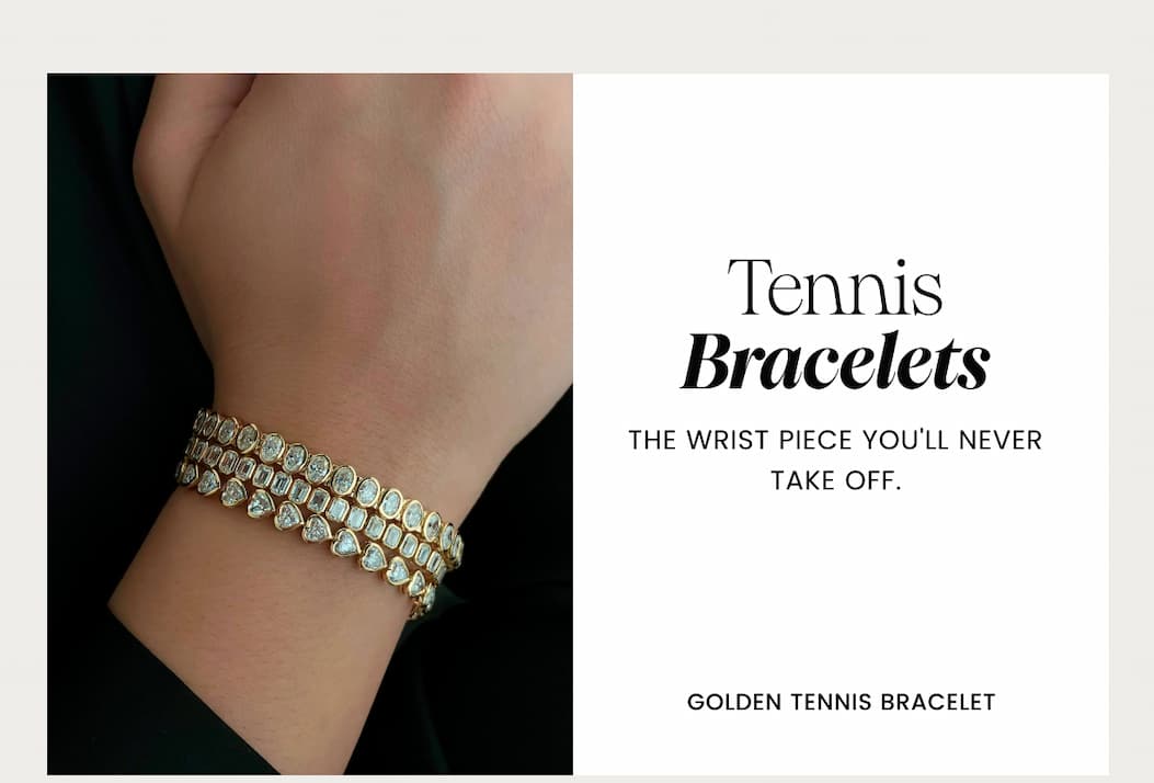 Tennis Bracelets. Golden Tennis Bracelet