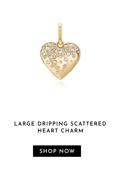 LARGE DRIPPING SCATTERED HEART CHARM