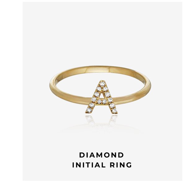 Diamond Initial Ring