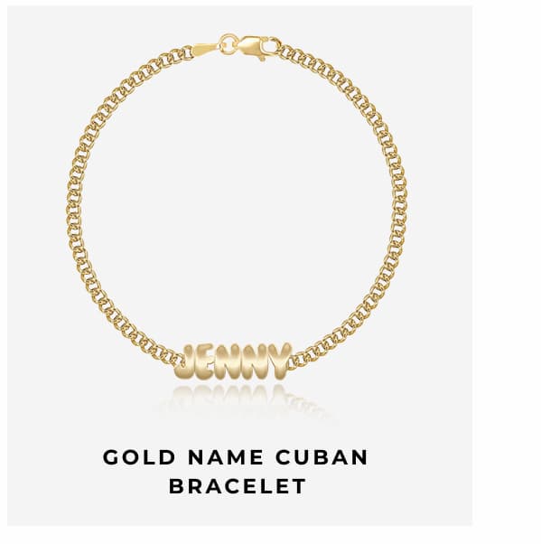 Gold Name Cuban Bracelet