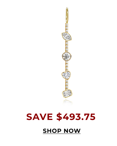 Four Diamonds Pave Bar Charm