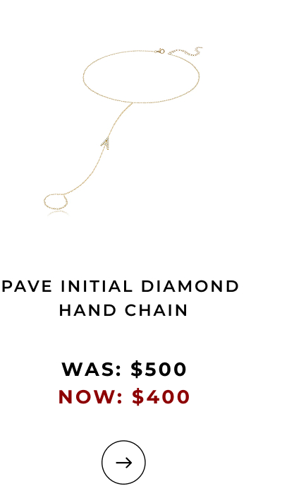PAVE INITIAL DIAMOND HAND CHAIN