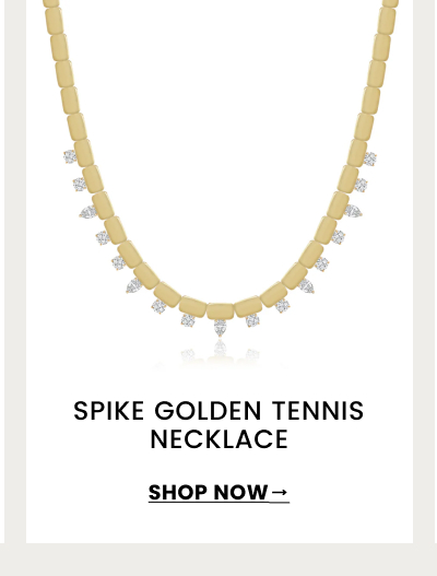 Spike Golden Tennis Necklace