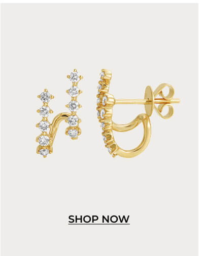 Diamond and Gold Lobe Earrings