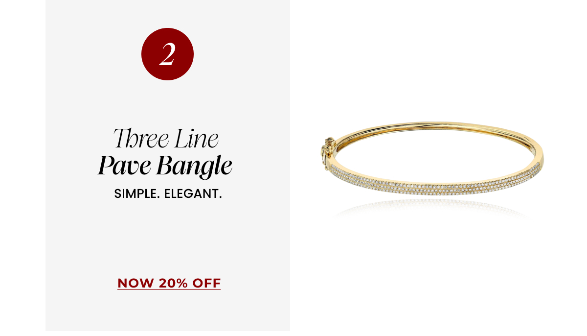 Three Line Pave Bangle