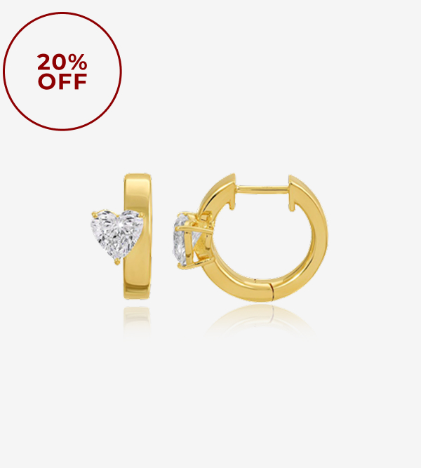 Side Lab Diamond Thick Hoops