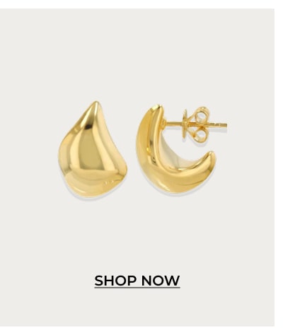 Small Golden Pear Earrings