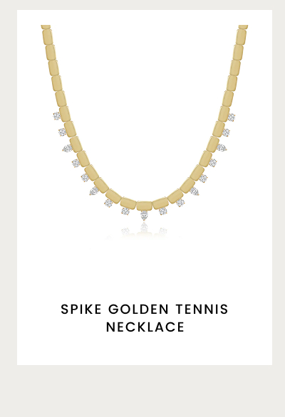 Spike Golden Tennis Necklace