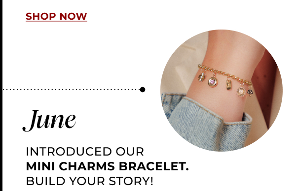 JUNE. Introduced our MINI CHARMS BRACELET. Build your story! 