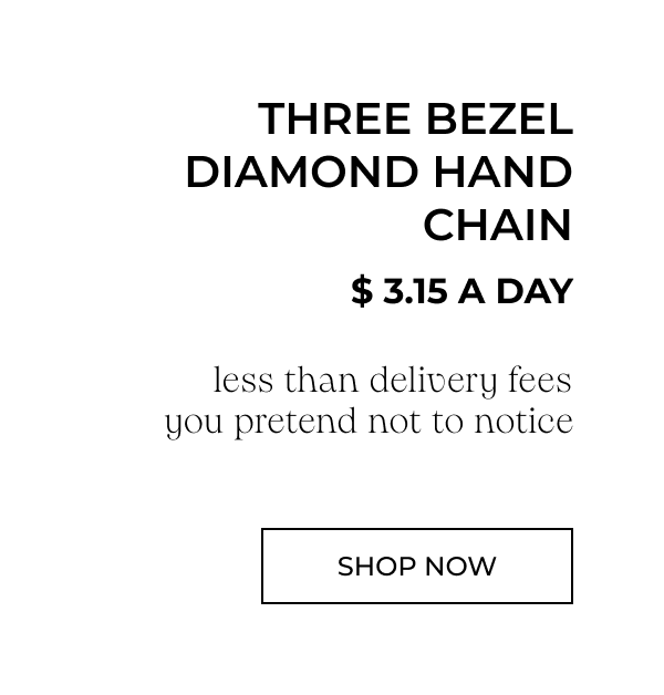 Three Bezel Diamond Hand Chain