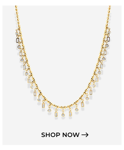 Dangling Multi Shape Bezel Ball Chain