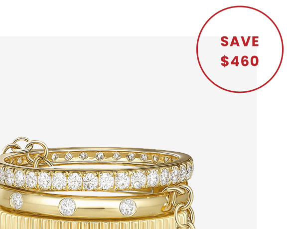 Three Interlocking Stacked Ring