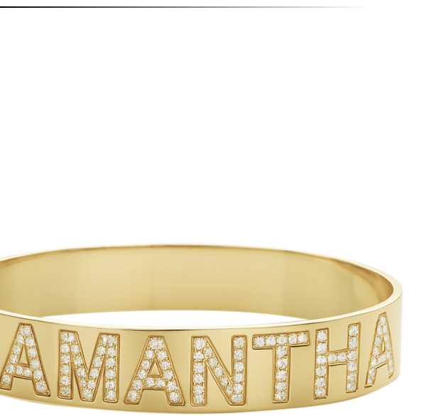 Jumbo Pave Personalized Bangle
