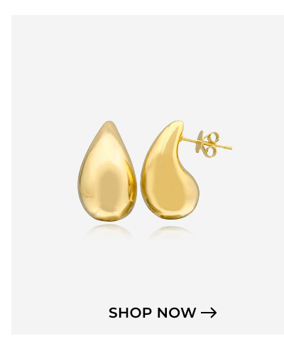 Large Golden Pear Earrings