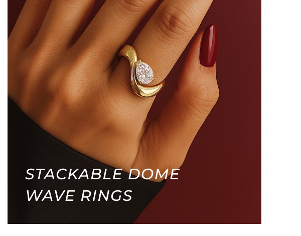 Stackable Dome Wave Rings