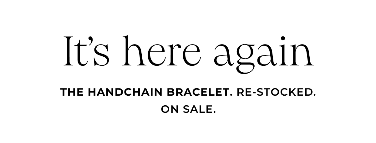 It's here again! The Handchain Bracelet. Re‑stocked. On Sale.