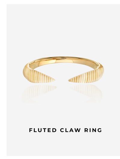 Fluted Claw Ring