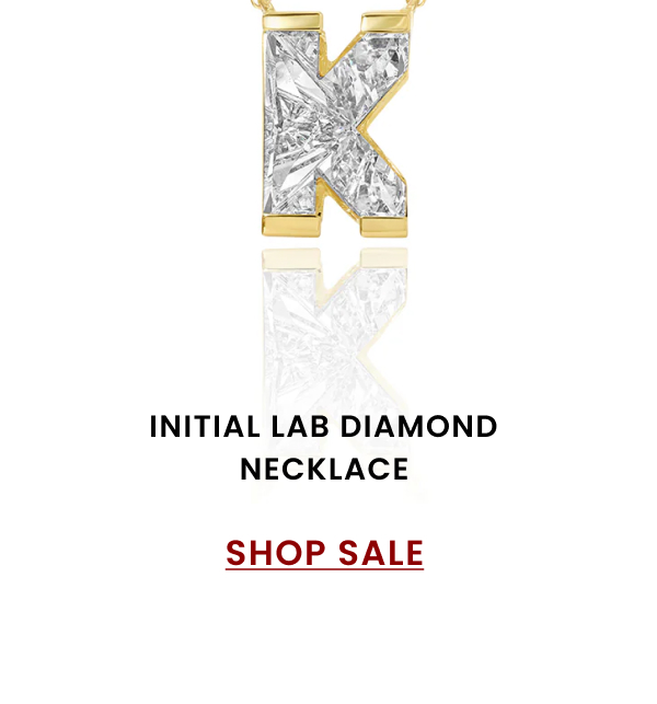 Initial Lab Diamond Necklace