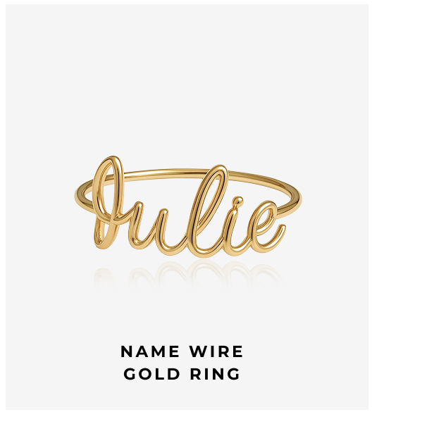 Name Wire Gold Ring