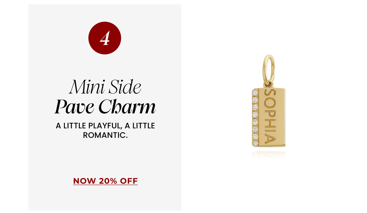 Mini Personalized Side Pave Charm