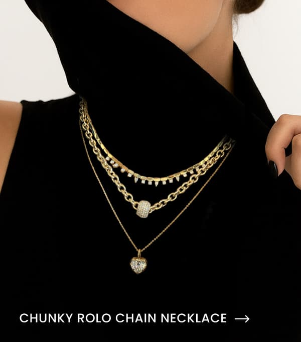 Chunky Rounded Rolo Chain Necklace