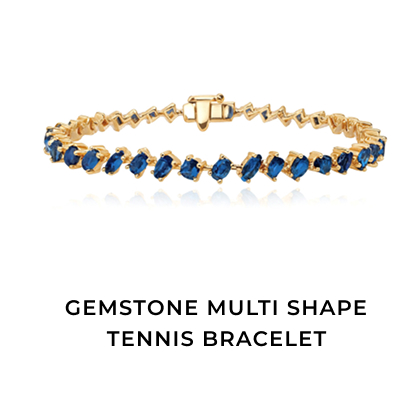 Gemstone Multi Shape Tennis Bracelet