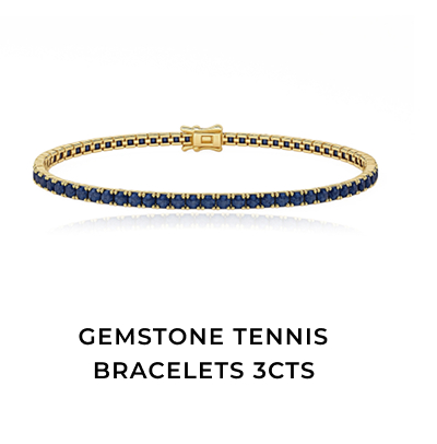 Gemstone Tennis Bracelets 3cts