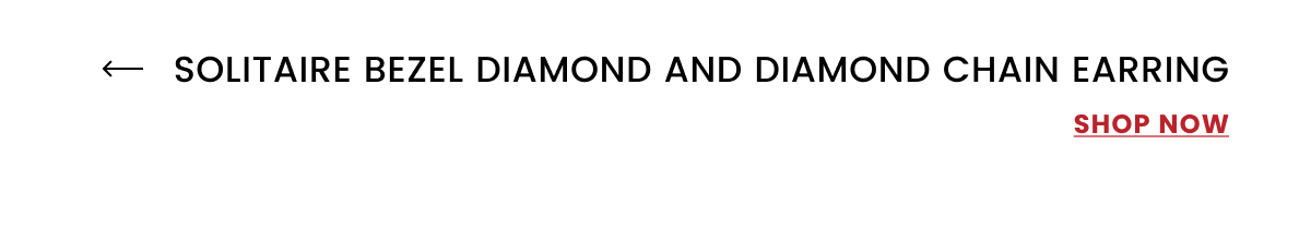 Solitaire Bezel Diamond and Diamond Chain Earring