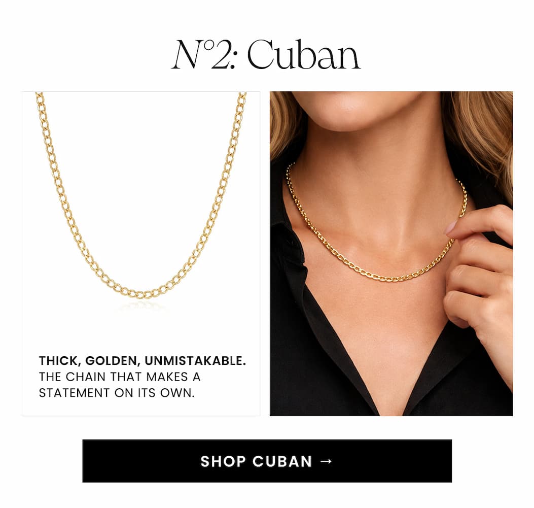 N°2: Cuban. Gold Cuban Chain