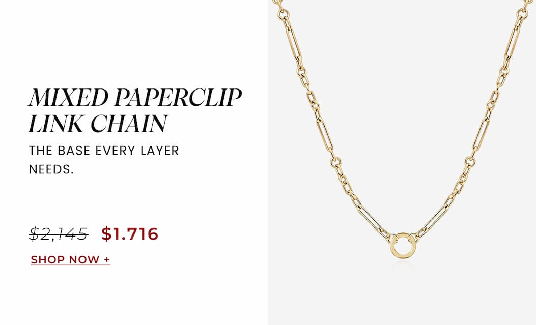 Mixed Paperclip Link Chain