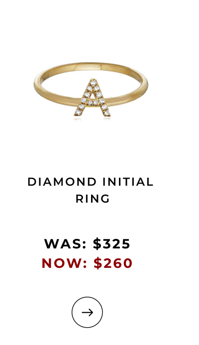 Diamond Initial Ring