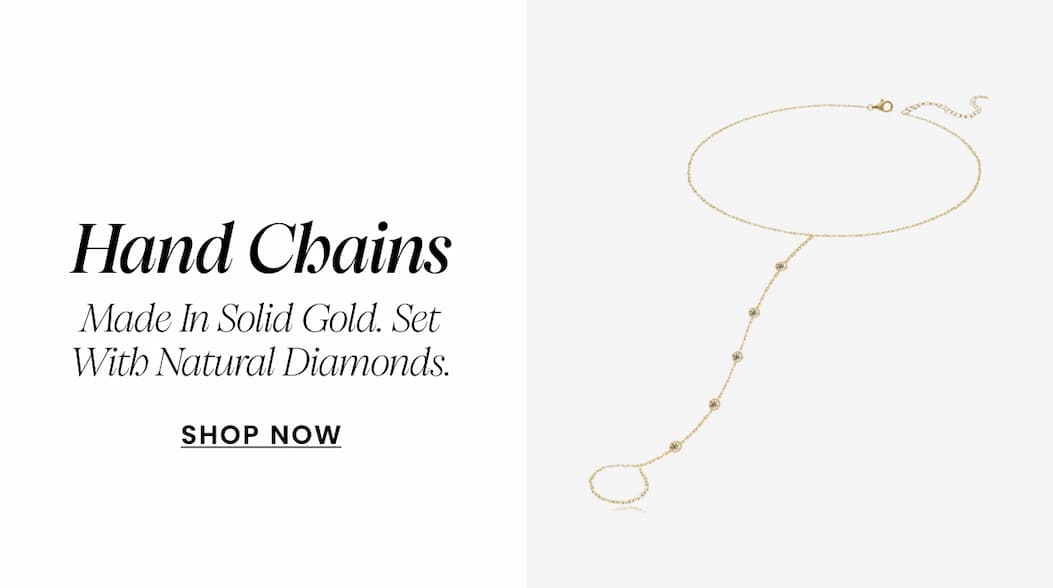 Hand Chains. Made in solid gold. Set with natural diamonds. SHOP NOW!