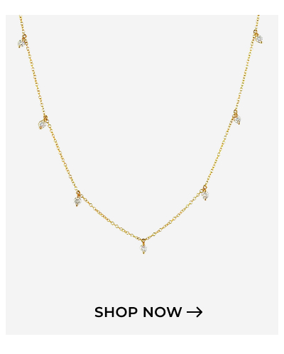 Seven Dangling Diamonds Necklace
