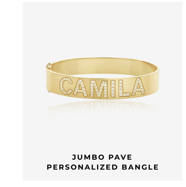 Jumbo Pave Personalized Bangle