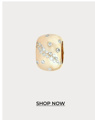 Scattered Diamonds Loop Gold Charm