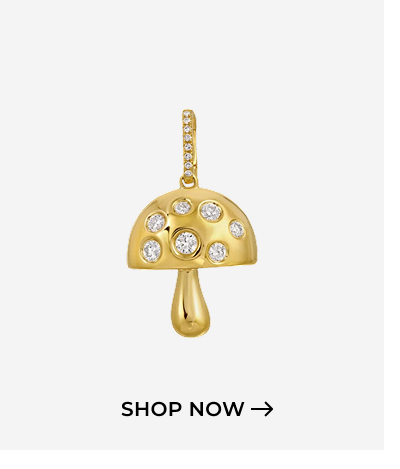 Scattered Diamonds Mushroom Charm